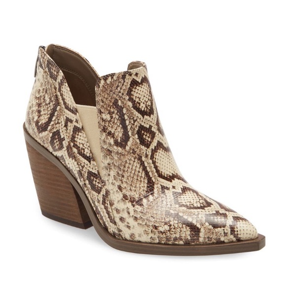 NEW Vince Camuto Gradina Snake Python Booties Boots - Picture 1 of 7